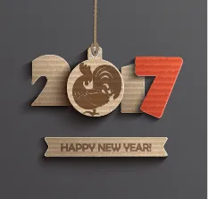 2017 新年素材 节日素材eps,ai矢量模版下载