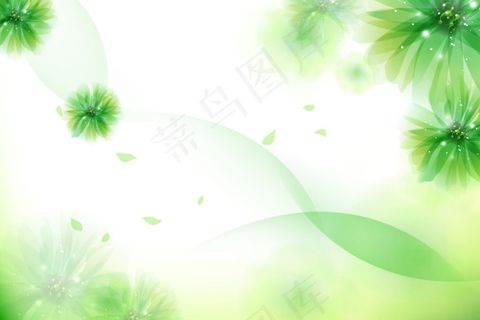 高清绿色梦幻花卉