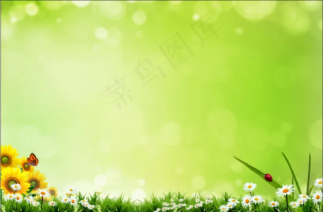 梦幻绿色背景psd模版下载