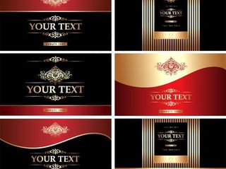 华丽欧式花纹卡片背景矢量素材