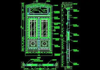 单扇门详图、双扇门详图、木做门套-...