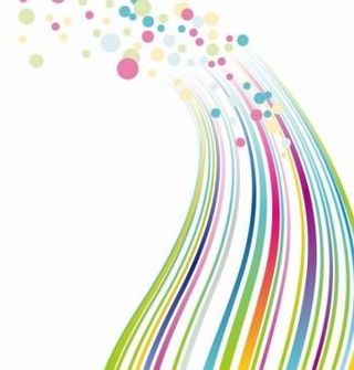 彩色的线条和圆点背景矢量