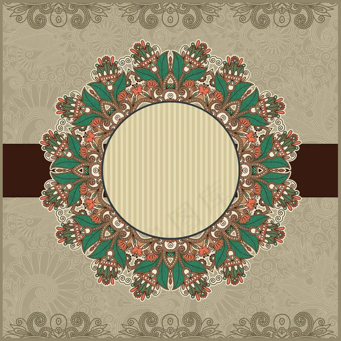 精美古典花纹底纹背景矢量素材