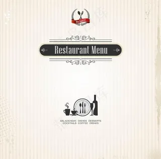西餐厅菜单封面图片