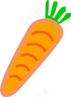 胡萝卜 橙色和绿色的叶子