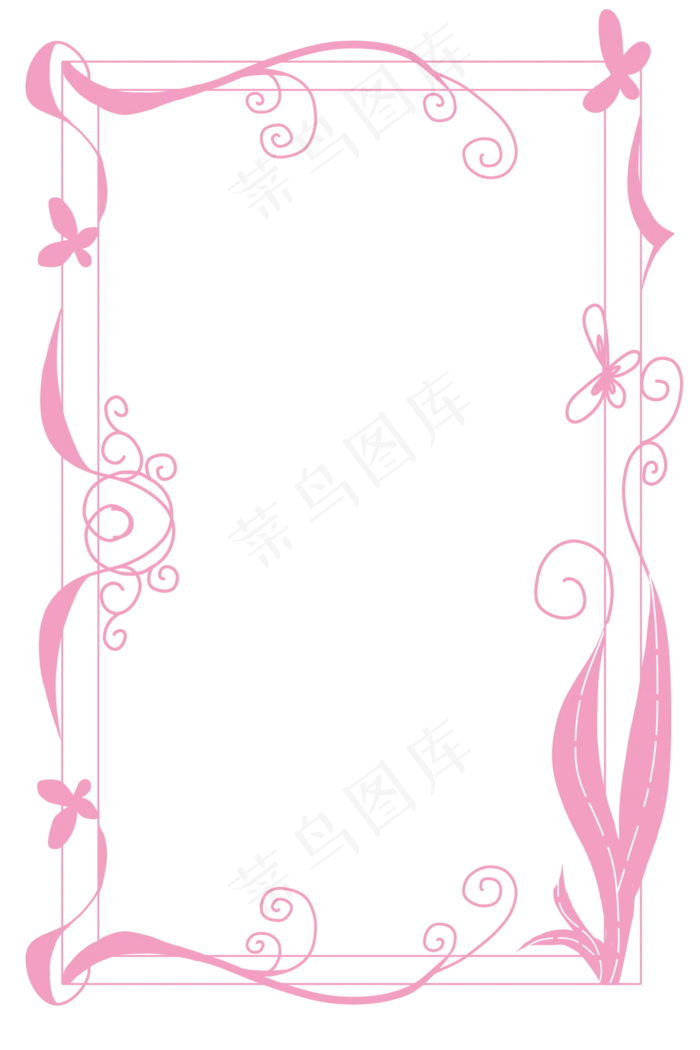 浪漫粉红色花藤边框浪漫粉红色花藤边框