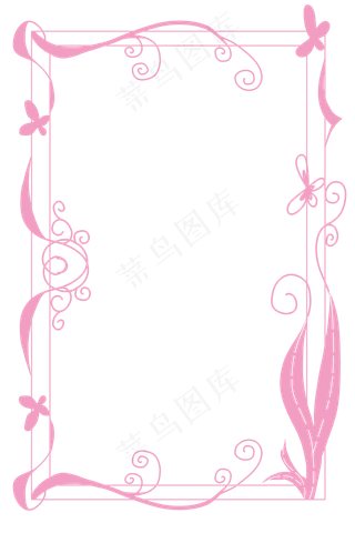 浪漫粉红色花藤边框浪漫粉红色花藤边框