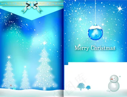 圣诞贺卡背景矢量素材