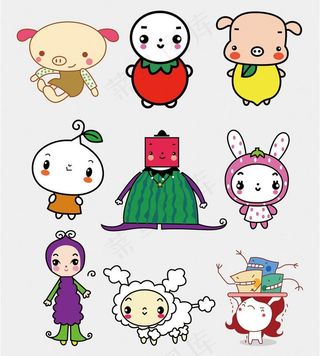 卡通动物图片