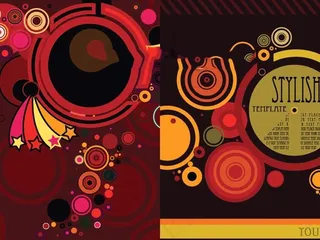 时尚圆圈PS矢量素材