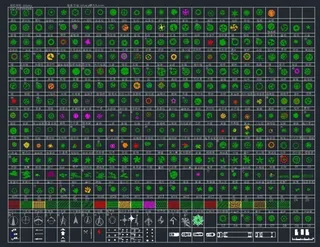 数百种CAD平面树的图例
