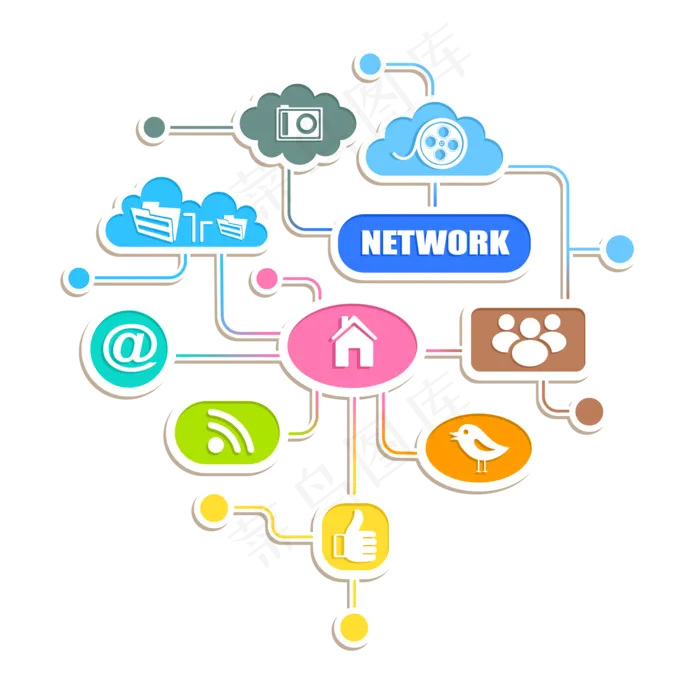 云计算大数据互联网时代元素png素...