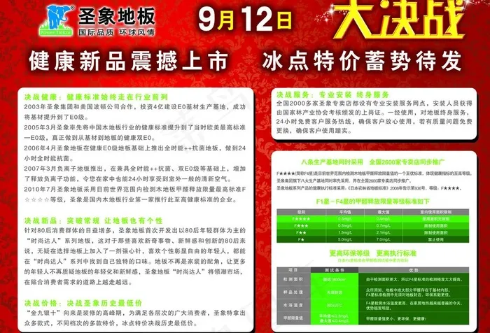 圣象地板“大决战” 宣传单反图片psd模版下载