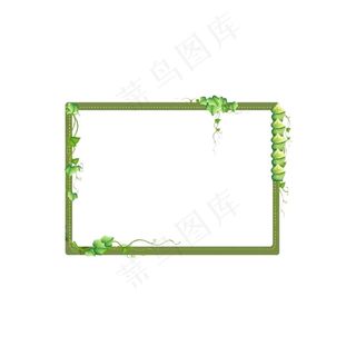 简约绿色边框元素