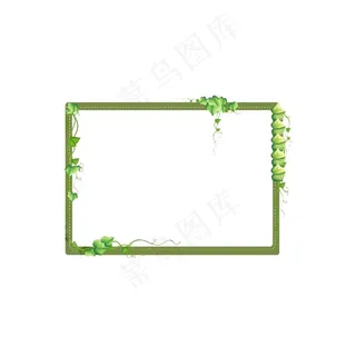 简约绿色边框元素