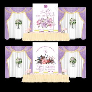 紫色婚礼婚礼签到背景