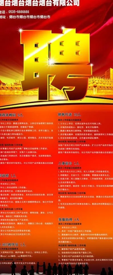 招聘展板易拉宝图片(2268X5102(DPI:72))psd模版下载