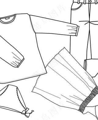 卡通衣服裙子裤子内衣图片