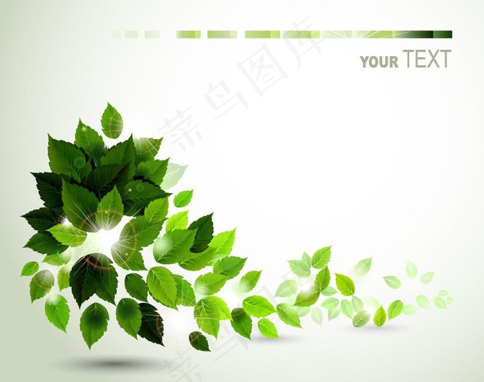 绿叶背景图片ai矢量模版下载