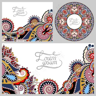 古典民族花纹卡片 古典民族花纹卡片