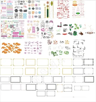 矢量花纹边框类