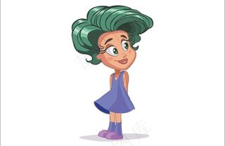 熊孩子矢量图片