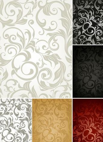 精美花纹背景矢量素材