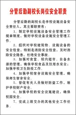 分管后勤副校长岗位安全职责cdr矢量模版下载