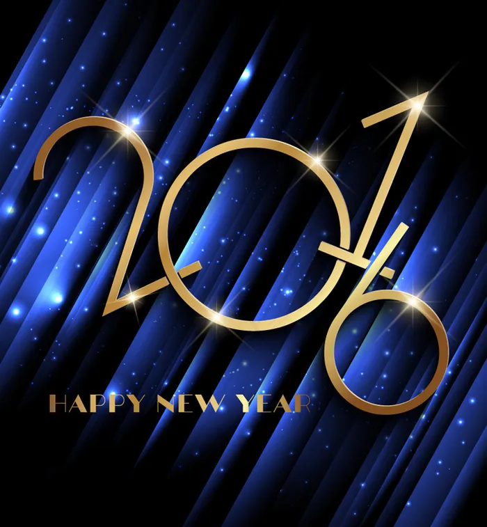 金色艺术字2016ai矢量模版下载