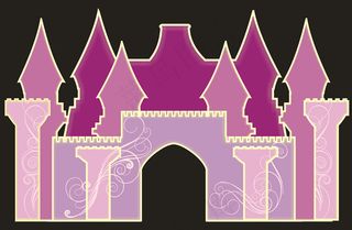 紫色城堡主题婚礼背景