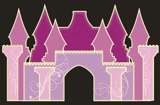 紫色城堡主题婚礼背景