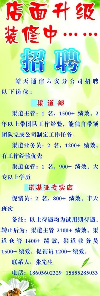 电信招聘展架图片psd模版下载