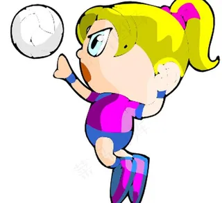 排球 卡通运动人物图片
