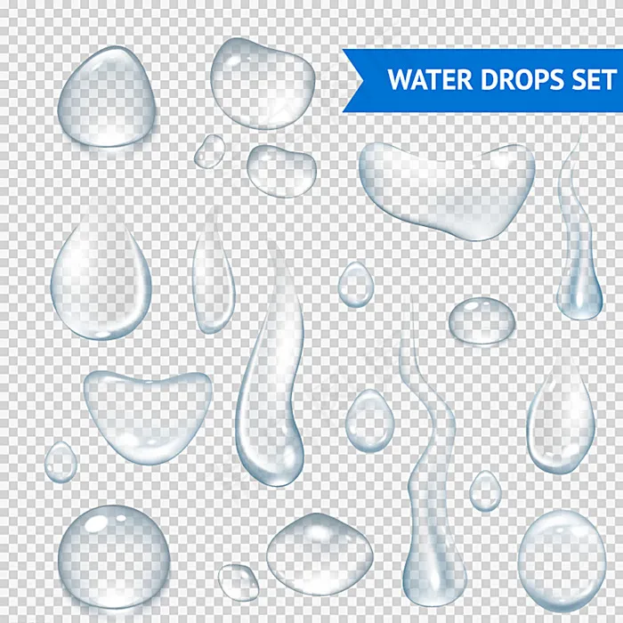 透明水珠设计矢量素材图片eps,ai矢量模版下载
