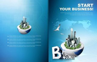 创意商务背景板图片