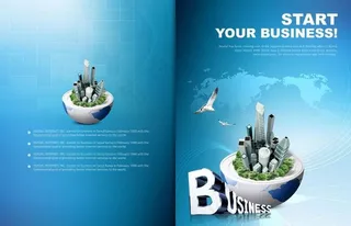 创意商务背景板图片