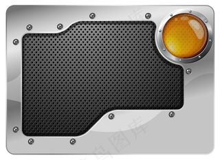 用螺钉、铆钉光滑金属板矢量背景