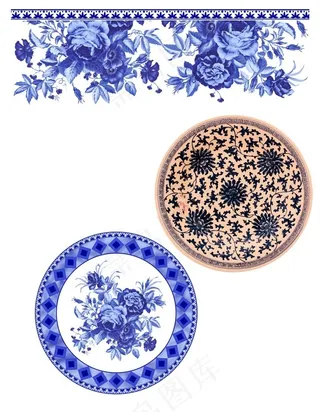 青花瓷花纹素材