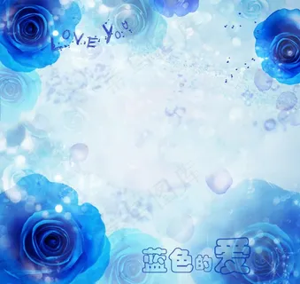 玫瑰花背景模板图片