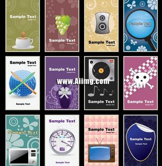 卡通类卡片背景矢量图