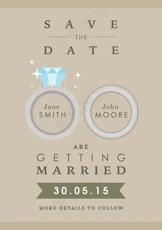 卡通婚庆背景设计矢量素材