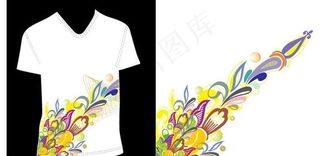 潮流t恤模板素材图片