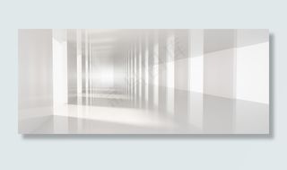 白色商务风电商空旷banner