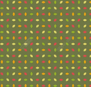 彩色树叶无缝背景矢量素材