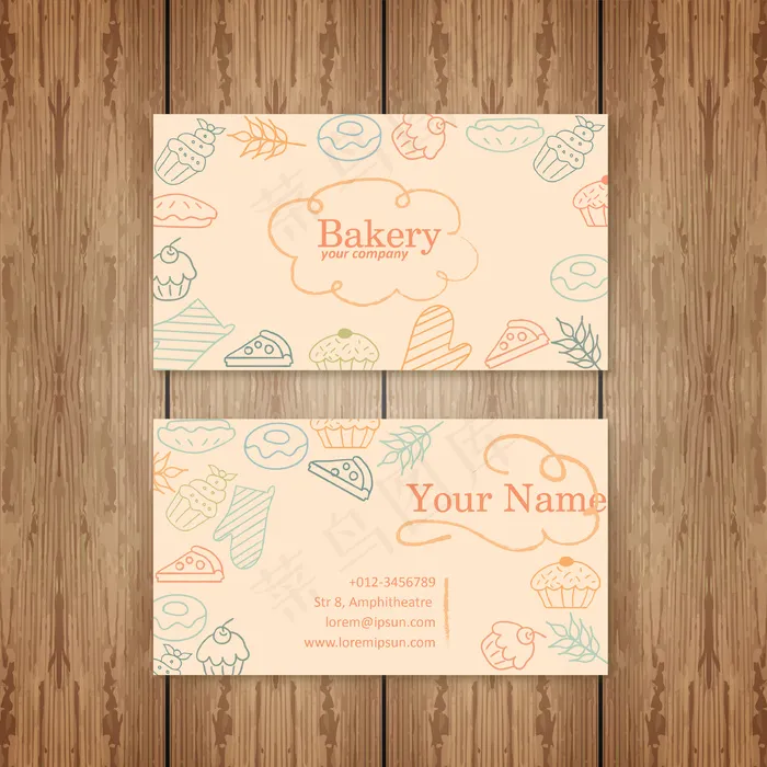 红色蓝色IT科技大气名片