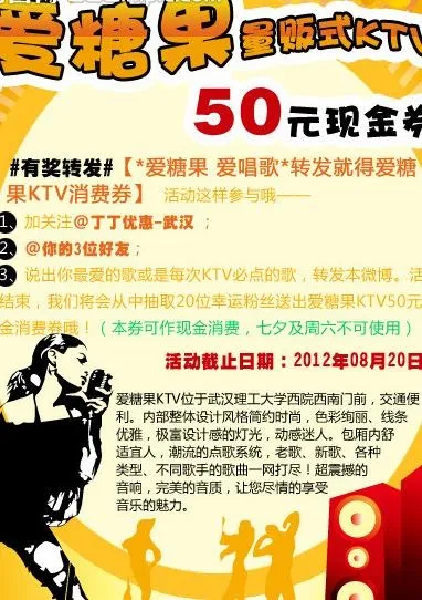 爱糖果ktv宣传图片psd模版下载