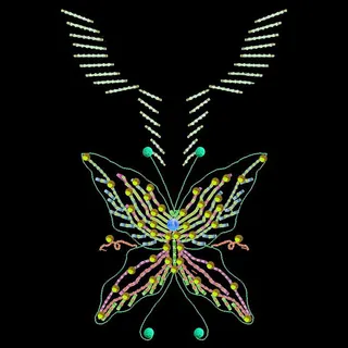 位图 绣花 亮片装饰 动物 蝴蝶 ...