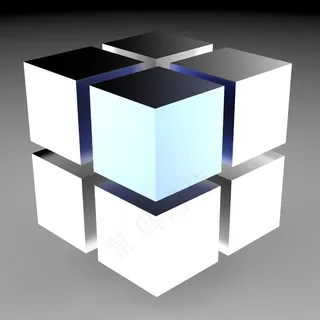 三维设计的块显示未来的图形