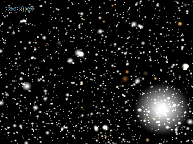 白色粒子演绎效果