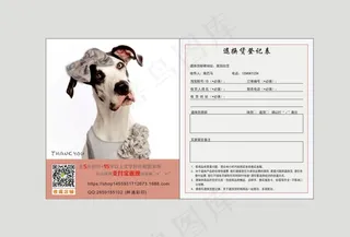 时尚动物服装好评卡售后卡